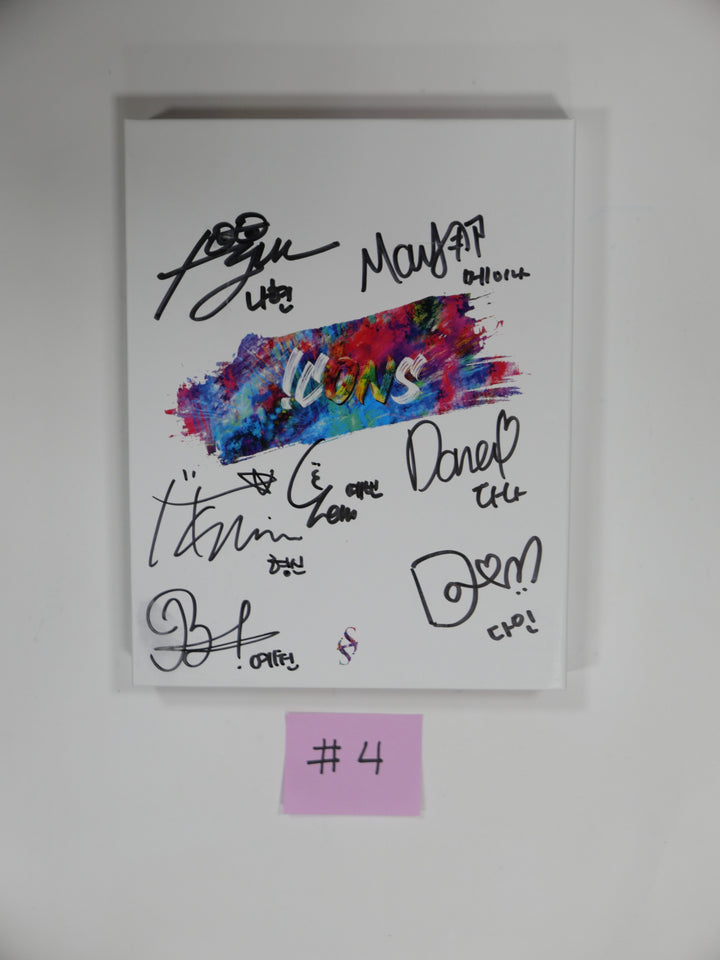 Hot Issue 'ICONS' 1st Single - Hand Autographed(Signed) Promo Album