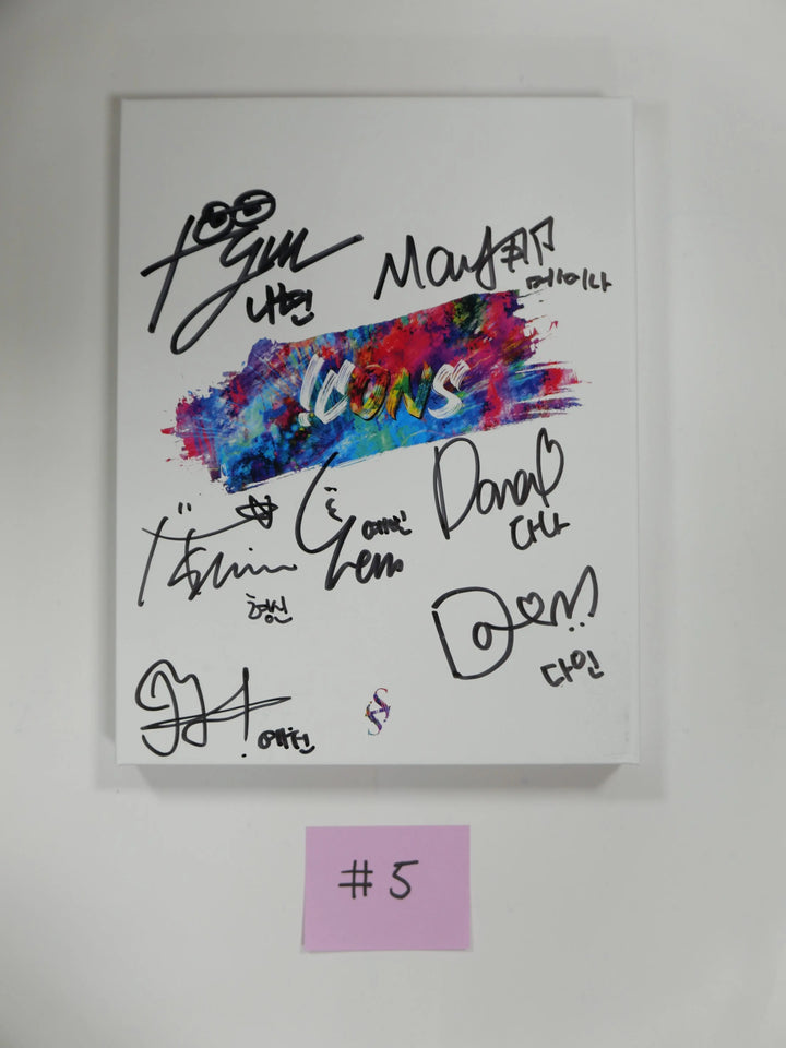 Hot Issue 'ICONS' 1st Single - Hand Autographed(Signed) Promo Album - HALLYUSUPERSTORE