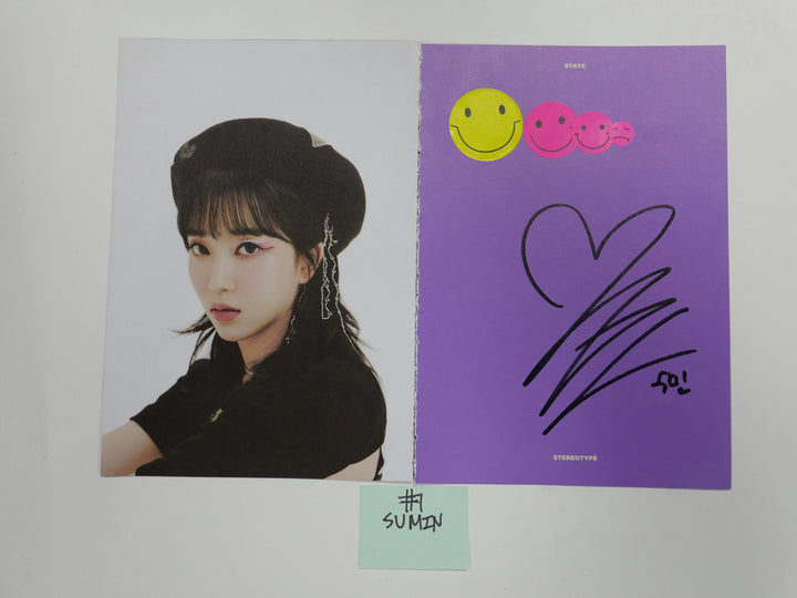 StayC 'STEREOTYPE' , Brave Girls'We Ride' - A Cut Page From Fansign Event Albums - HALLYUSUPERSTORE