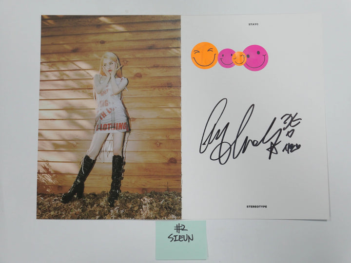 StayC 'STEREOTYPE' , Brave Girls'We Ride' - A Cut Page From Fansign Event Albums - HALLYUSUPERSTORE