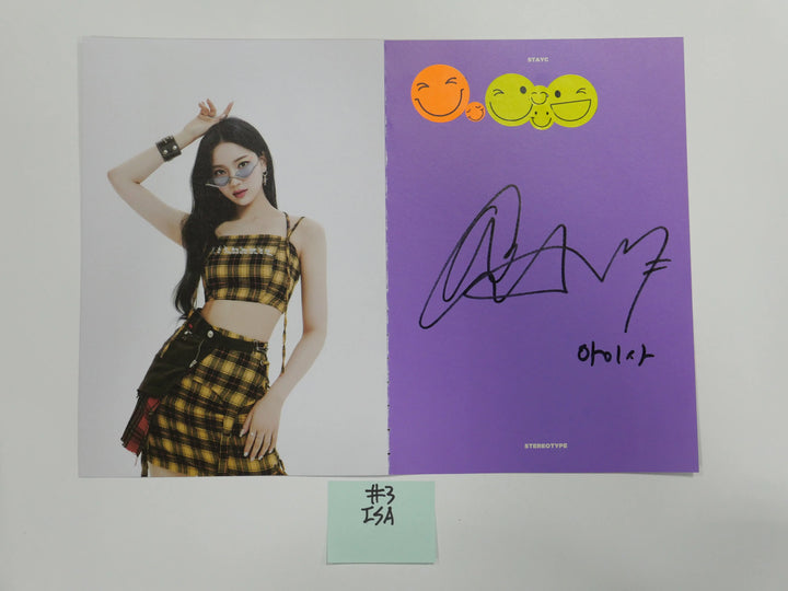 StayC 'STEREOTYPE' , Brave Girls'We Ride' - A Cut Page From Fansign Event Albums - HALLYUSUPERSTORE