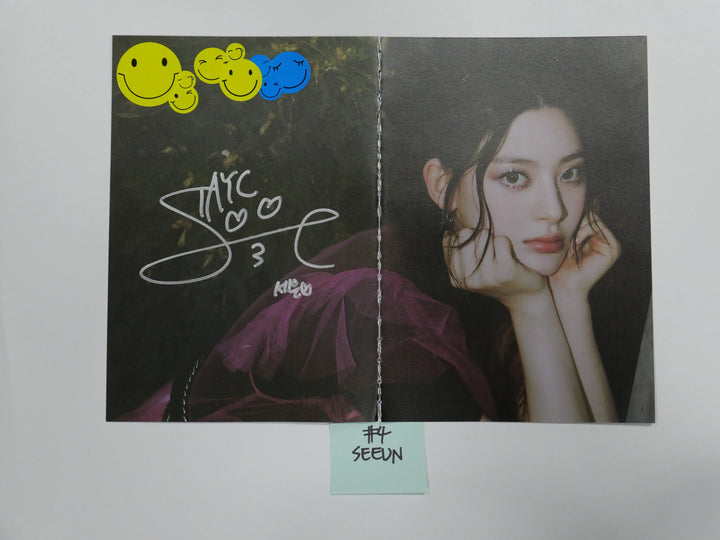 StayC 'STEREOTYPE' , Brave Girls'We Ride' - A Cut Page From Fansign Event Albums - HALLYUSUPERSTORE