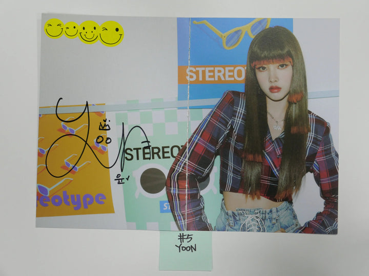 StayC 'STEREOTYPE' , Brave Girls'We Ride' - A Cut Page From Fansign Event Albums - HALLYUSUPERSTORE