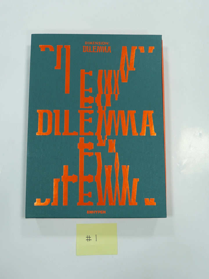 Enhypen "DIMENSION : DILEMMA" - Hand Autographed(Signed) Promo Album - HALLYUSUPERSTORE