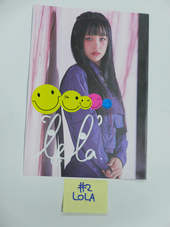 Purple Kiss 'HIDE & SEEK', Pixy 'Temptation'- A Cut Page From Fansign Event Albums - HALLYUSUPERSTORE