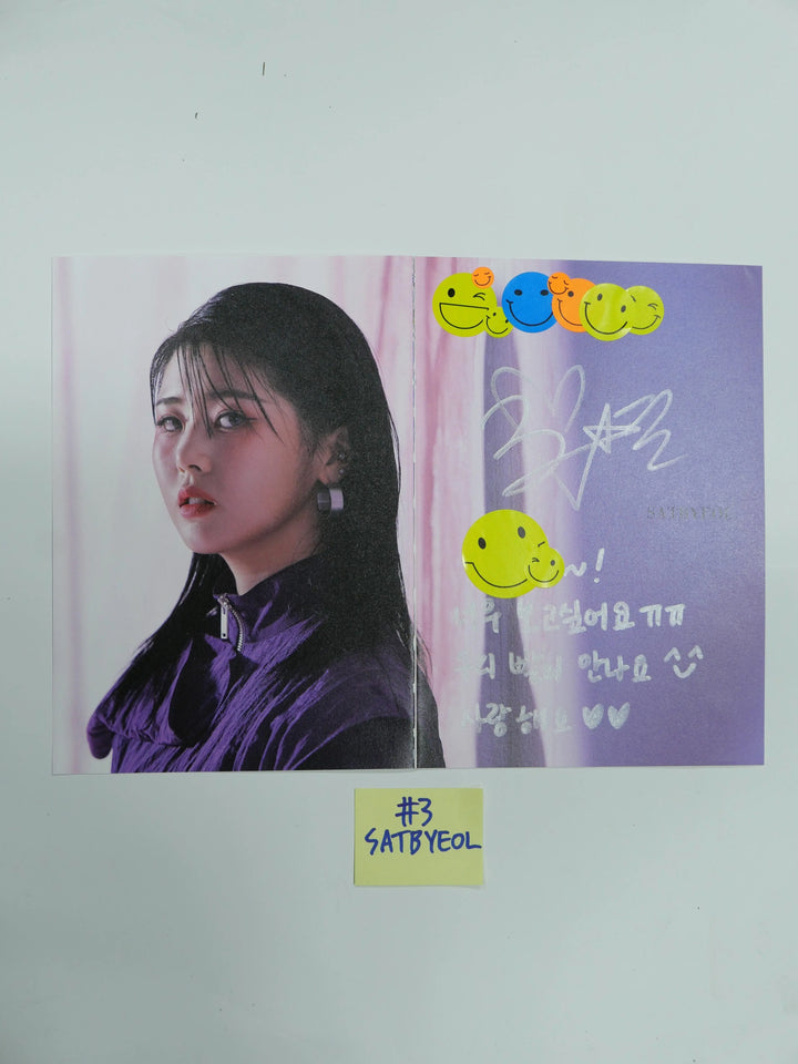 Purple Kiss 'HIDE & SEEK', Pixy 'Temptation'- A Cut Page From Fansign Event Albums - HALLYUSUPERSTORE