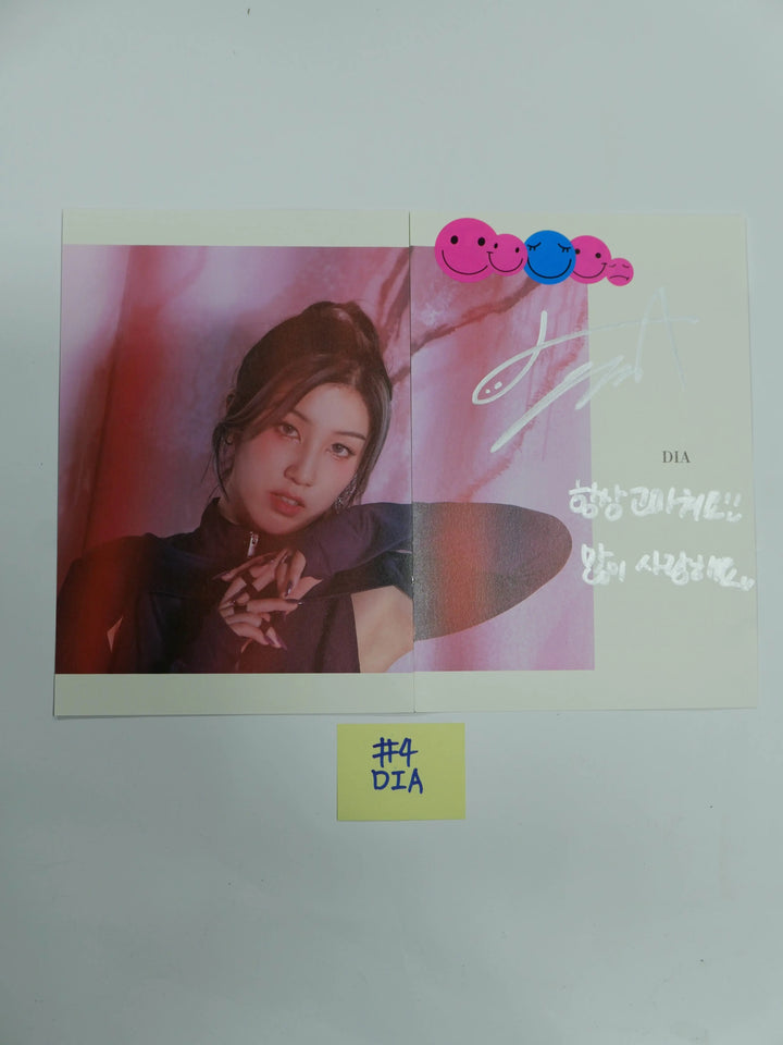 Purple Kiss 'HIDE & SEEK', Pixy 'Temptation'- A Cut Page From Fansign Event Albums - HALLYUSUPERSTORE