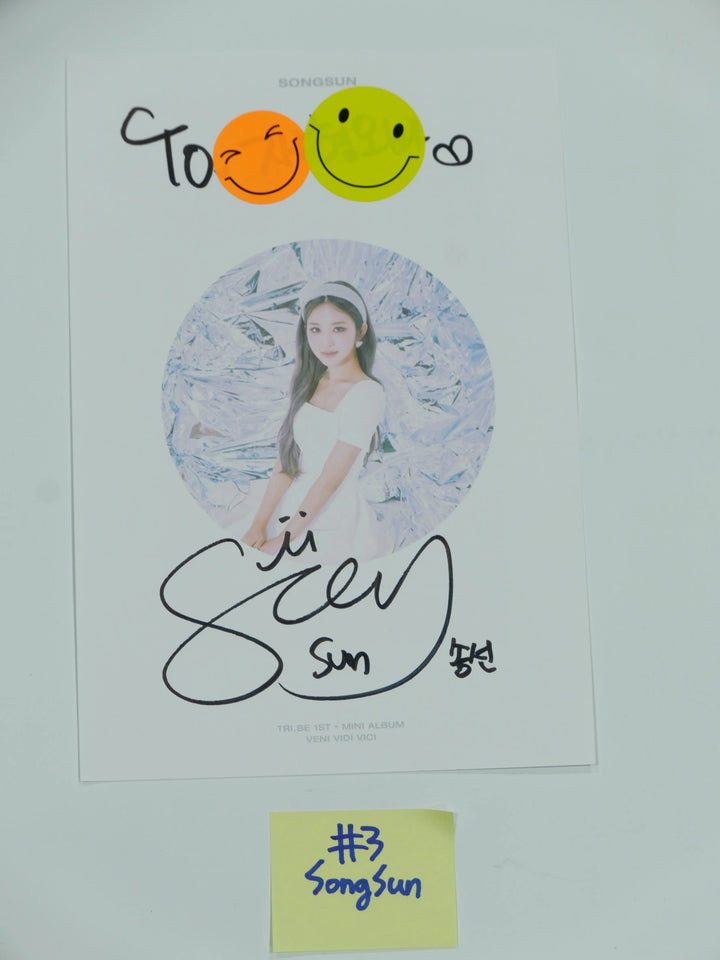 TRI.BE ‘VENI VIDI VICI’ 1st – A Cut Page From Fansign Event Albums - HALLYUSUPERSTORE