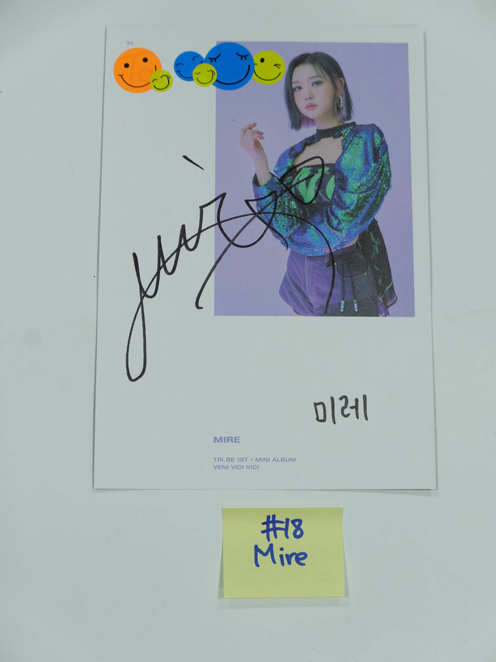 TRI.BE ‘VENI VIDI VICI’ 1st – A Cut Page From Fansign Event Albums - HALLYUSUPERSTORE
