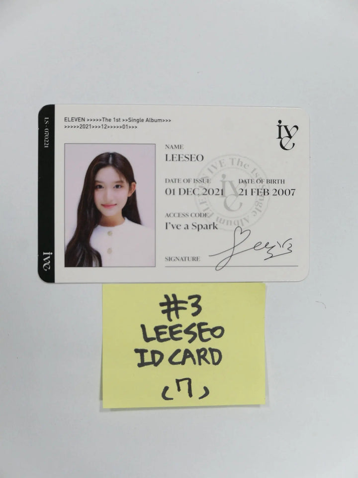 IVE 'ELEVEN' 1st Single - Official Photocard - HALLYUSUPERSTORE