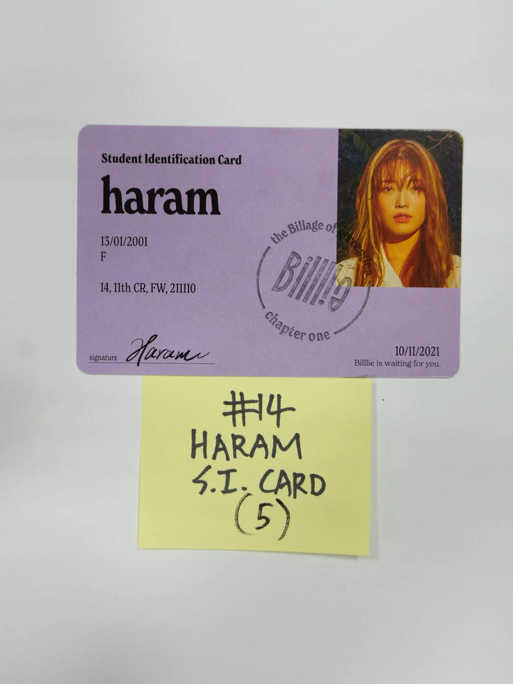 Billlie 'the Billage of perception : chapter one' - Official Photocard, SI Card - HALLYUSUPERSTORE