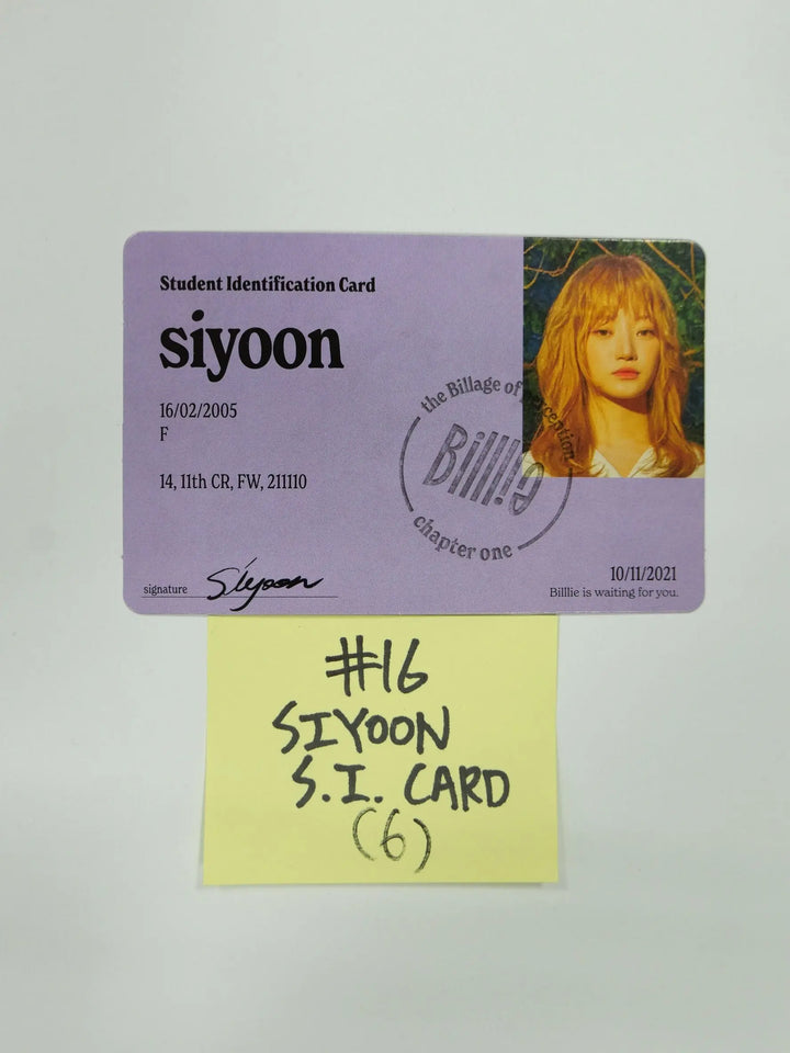 Billlie 'the Billage of perception : chapter one' - Official Photocard, SI Card - HALLYUSUPERSTORE
