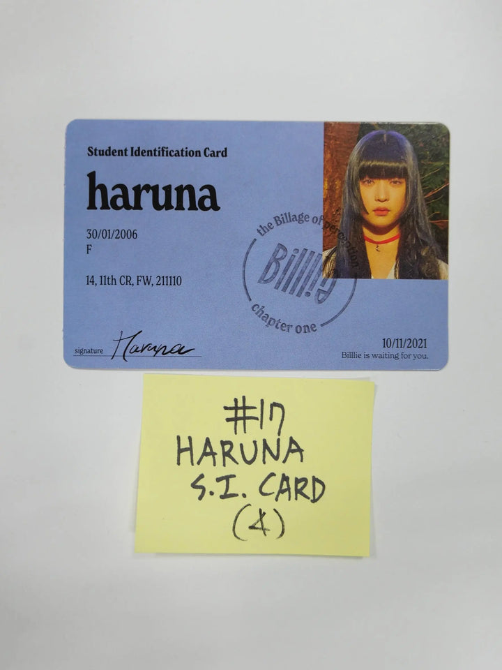 Billlie 'the Billage of perception : chapter one' - Official Photocard, SI Card - HALLYUSUPERSTORE