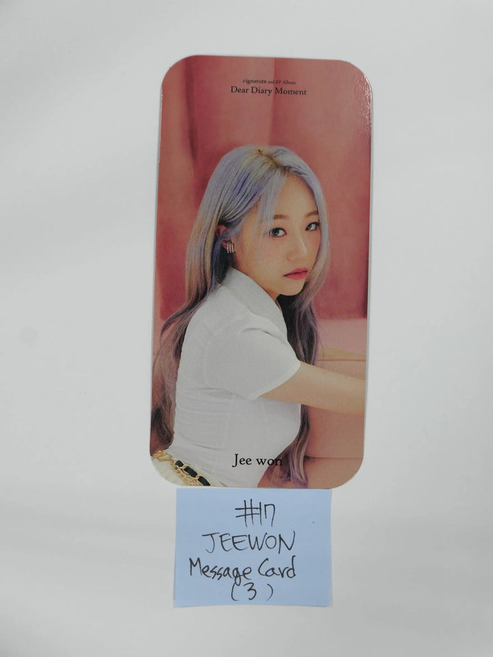 Cignature 'Dear Diary Moment' 2nd - Official Photocard - HALLYUSUPERSTORE