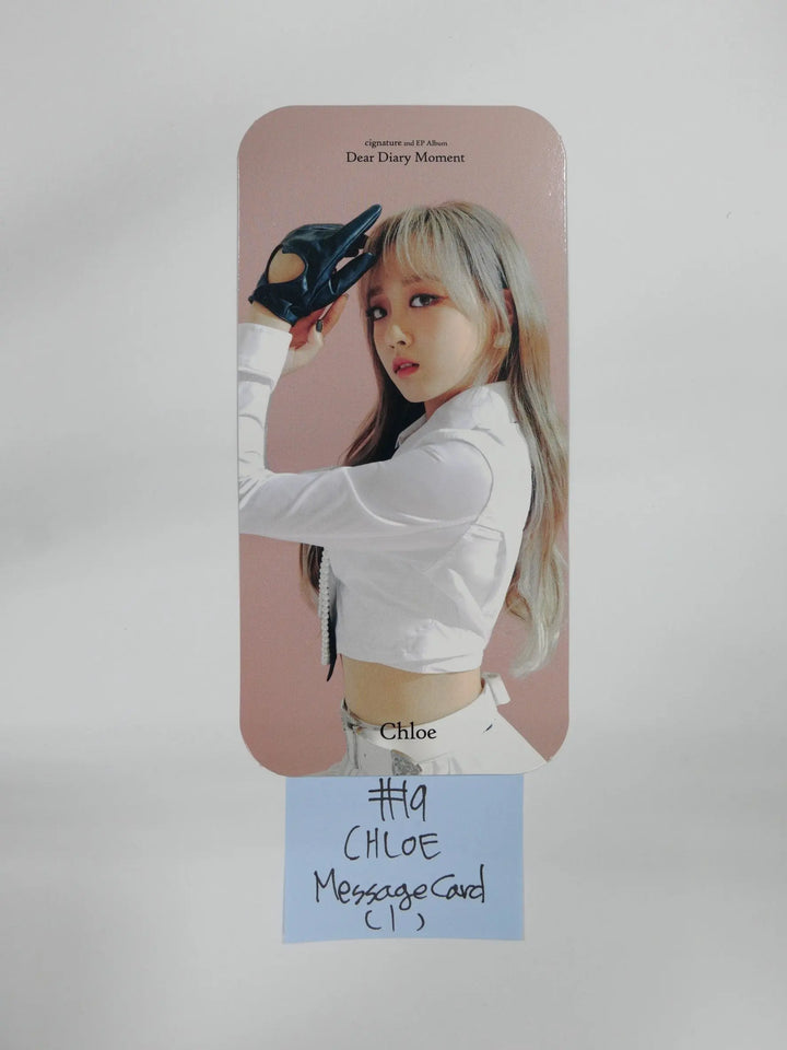 Cignature 'Dear Diary Moment' 2nd - Official Photocard - HALLYUSUPERSTORE