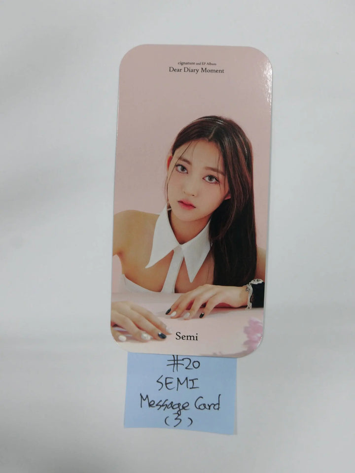 Cignature 'Dear Diary Moment' 2nd - Official Photocard - HALLYUSUPERSTORE