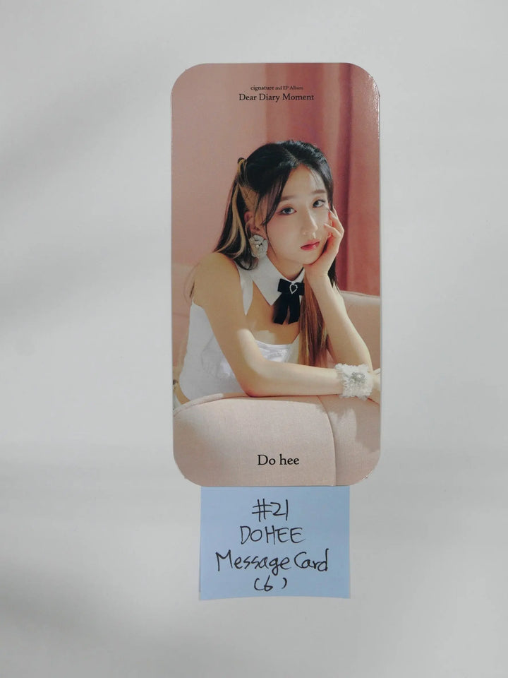 Cignature 'Dear Diary Moment' 2nd - Official Photocard - HALLYUSUPERSTORE