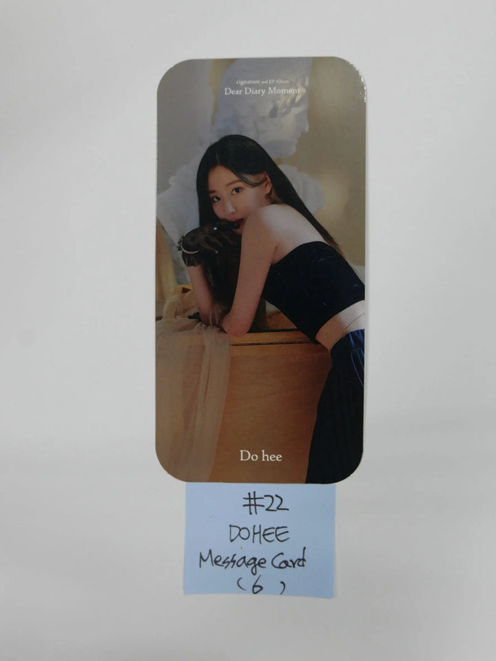 Cignature 'Dear Diary Moment' 2nd - Official Photocard - HALLYUSUPERSTORE