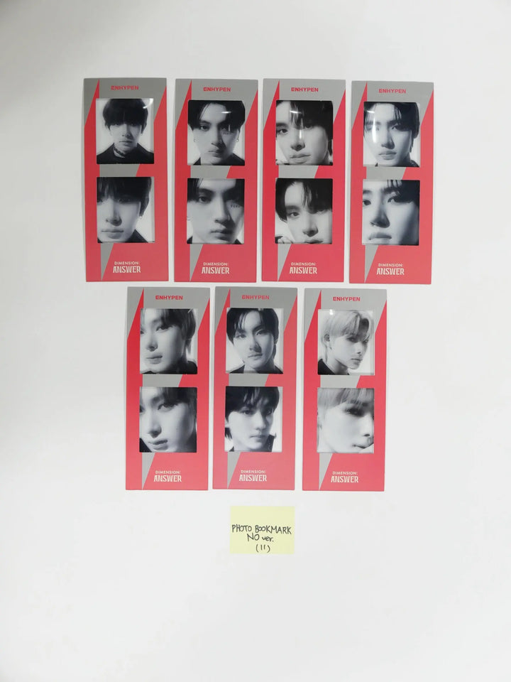 ENHYPEN "Dimension : Answer" - Official Photo Bookmark Set (7EA) - HALLYUSUPERSTORE
