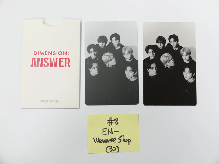 ENHYPEN "Dimension : Answer" - Weverse Shop Pre-Order Benefit Photocard + Photo Frame - HALLYUSUPERSTORE