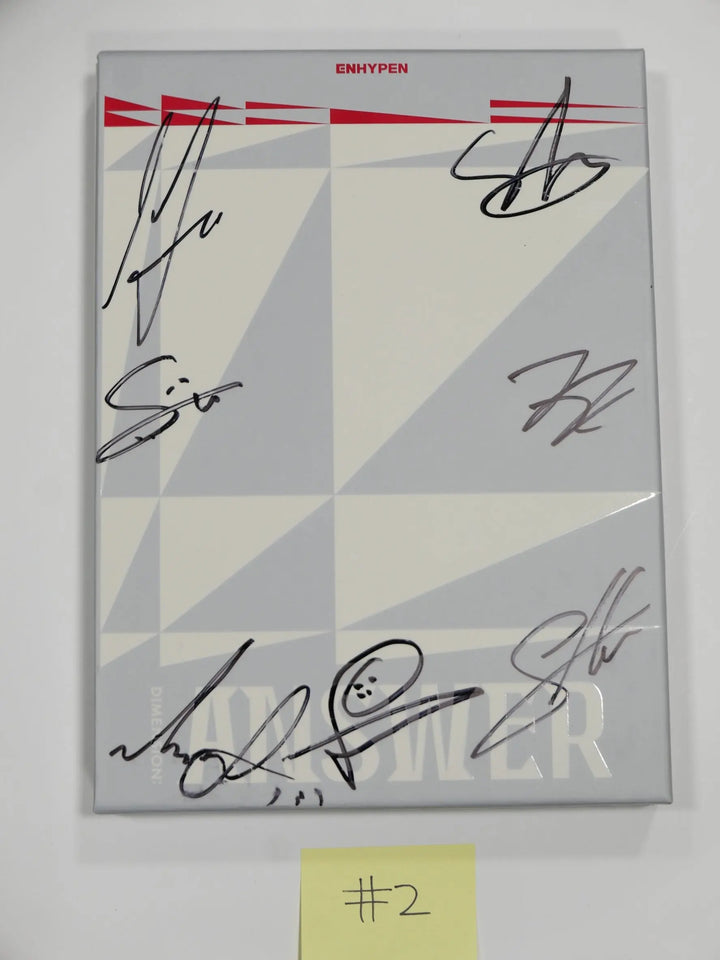 ENHYPEN "Dimension : Answer" - Hand Autographed(Signed) Promo Album - HALLYUSUPERSTORE