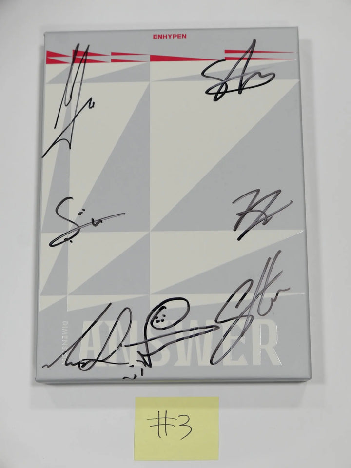 ENHYPEN "Dimension : Answer" - Hand Autographed(Signed) Promo Album - HALLYUSUPERSTORE