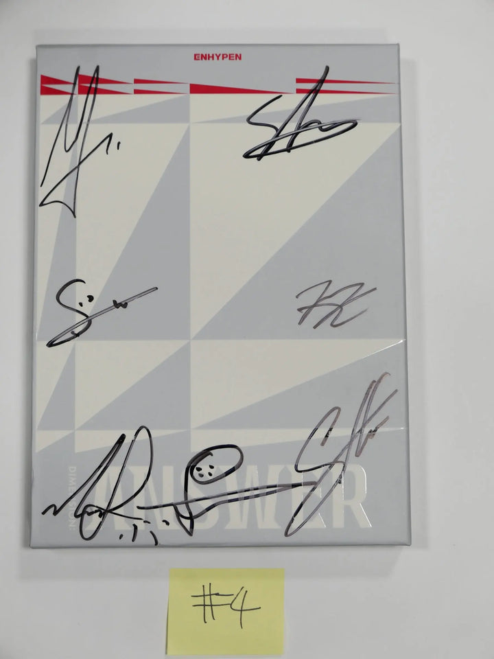 ENHYPEN "Dimension : Answer" - Hand Autographed(Signed) Promo Album - HALLYUSUPERSTORE