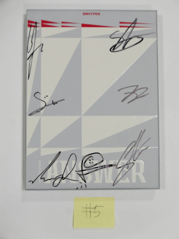 ENHYPEN "Dimension : Answer" - Hand Autographed(Signed) Promo Album - HALLYUSUPERSTORE