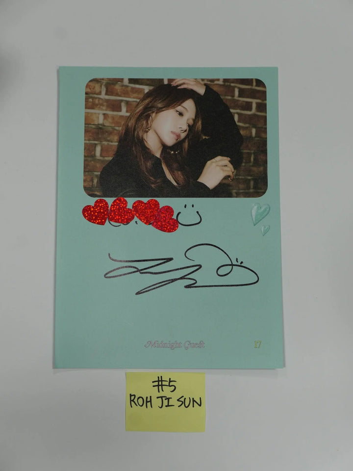 Fromis_9 "Midnight Guest" - A Cut Page From Fansign Event Album - HALLYUSUPERSTORE