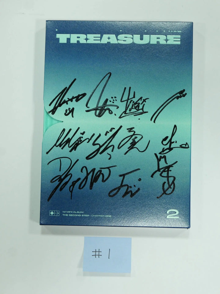 Treasure 'THE SECOND STEP : CHAPTER ONE' - Hand Autographed(Signed) Promo Album - HALLYUSUPERSTORE
