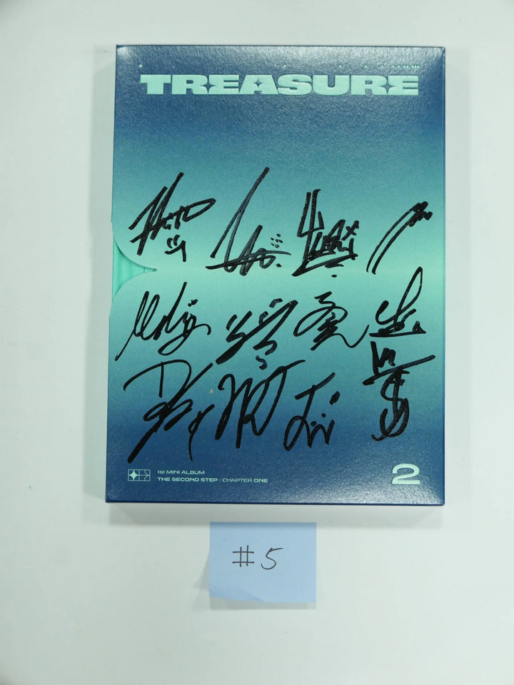 Treasure 'THE SECOND STEP : CHAPTER ONE' - Hand Autographed(Signed) Promo Album - HALLYUSUPERSTORE
