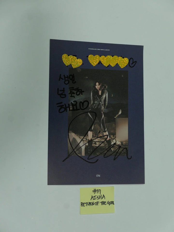 Everglow 'Return of the girl' - A Cut Page From Fansign Event Album Photo - HALLYUSUPERSTORE