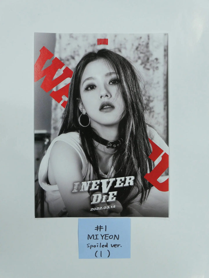 (g) I-DLE "I NEVER DIE" - Official Mini Poster (Restocked 3/18) - HALLYUSUPERSTORE
