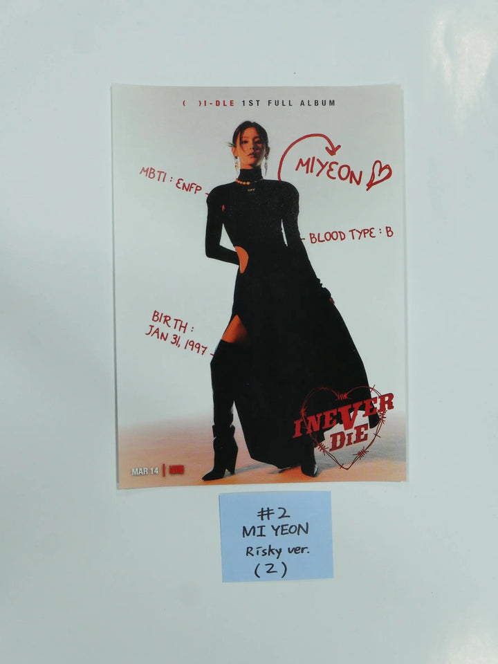 (g) I-DLE "I NEVER DIE" - Official Mini Poster (Restocked 3/18) - HALLYUSUPERSTORE