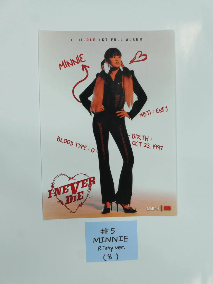 (g) I-DLE "I NEVER DIE" - Official Mini Poster (Restocked 3/18) - HALLYUSUPERSTORE