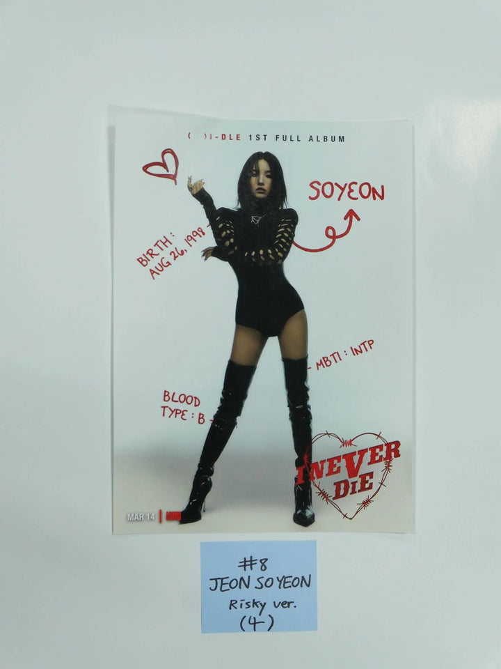 (g) I-DLE "I NEVER DIE" - Official Mini Poster (Restocked 3/18) - HALLYUSUPERSTORE