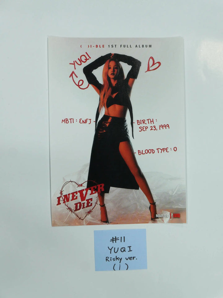 (g) I-DLE "I NEVER DIE" - Official Mini Poster (Restocked 3/18) - HALLYUSUPERSTORE