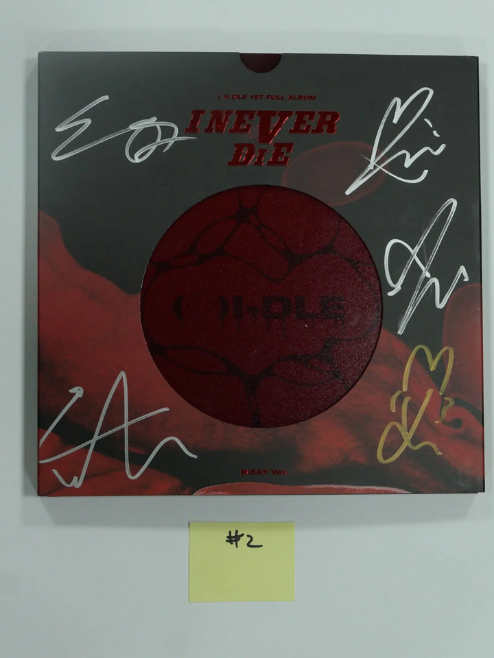 (g) I-DLE "I NEVER DIE" - Hand Autographed(Signed) Promo Album - HALLYUSUPERSTORE