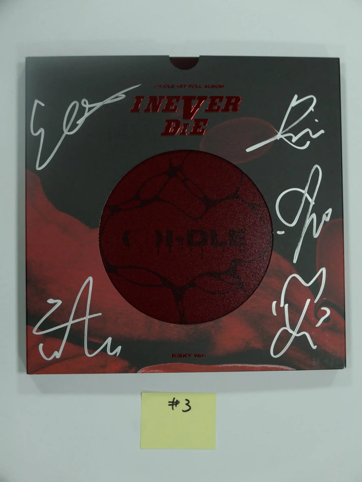 (g) I-DLE "I NEVER DIE" - Hand Autographed(Signed) Promo Album - HALLYUSUPERSTORE