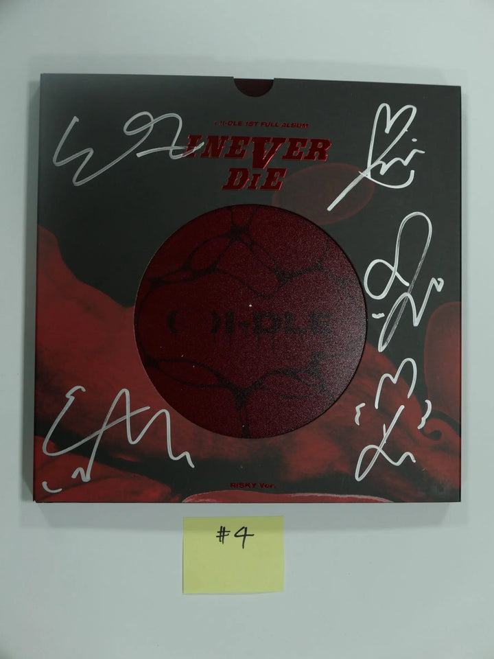 (g) I-DLE "I NEVER DIE" - Hand Autographed(Signed) Promo Album - HALLYUSUPERSTORE