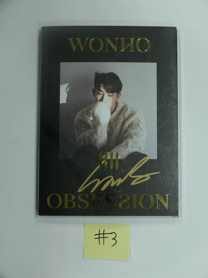 WONHO "Obsession" - Hand Autographed(Signed) Promo Album - HALLYUSUPERSTORE