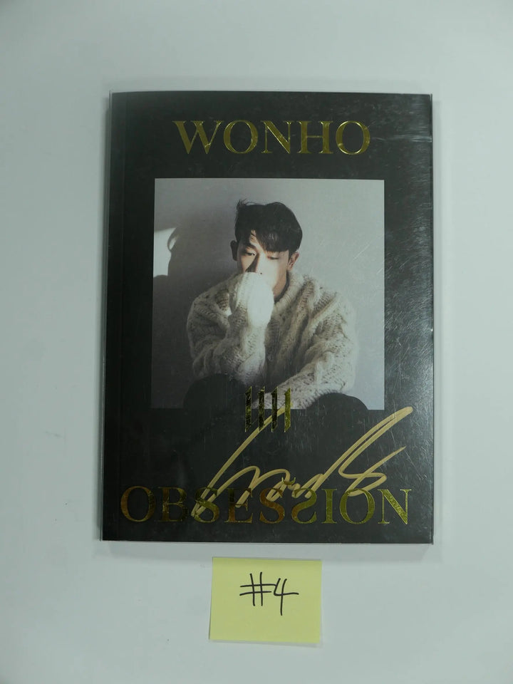 WONHO "Obsession" - Hand Autographed(Signed) Promo Album - HALLYUSUPERSTORE