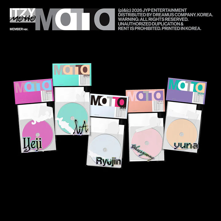 [Pre-Order]  ITZY - Motto (MEMBER Ver.) + Pre-Order Benefit (Choose Version)