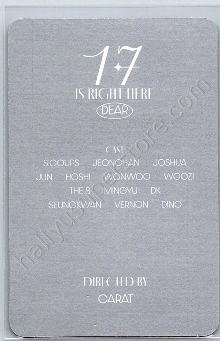 SEVENTEEN - Mingyu - 17 IS RIGHT HERE album photocard carat version dear version
