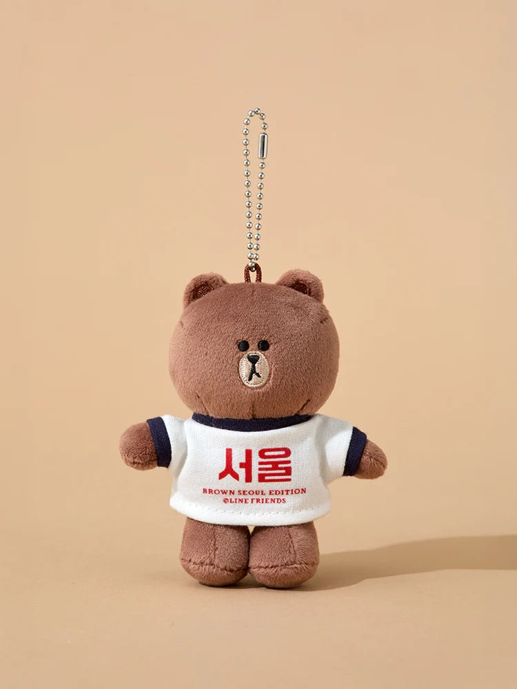 ** LINE FRIENDS - Line Friends Brown Seoul Edition [Doll Keyring]