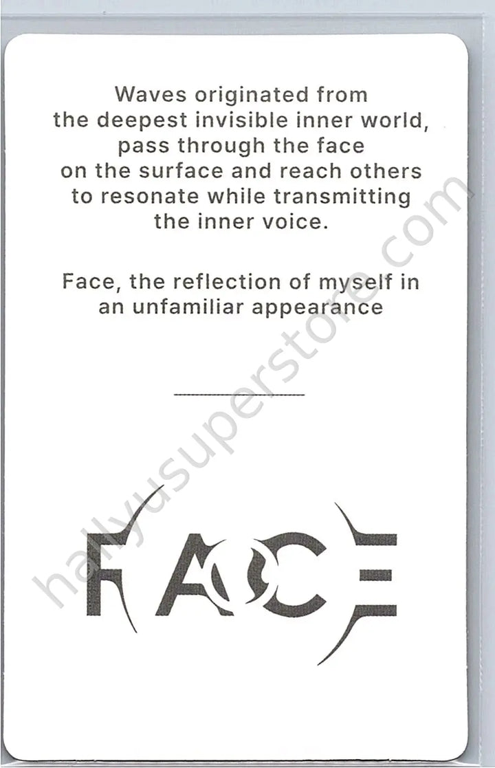 BTS - Jimin - BTS - Jimin - Face Album album photocard invisible face ver.
