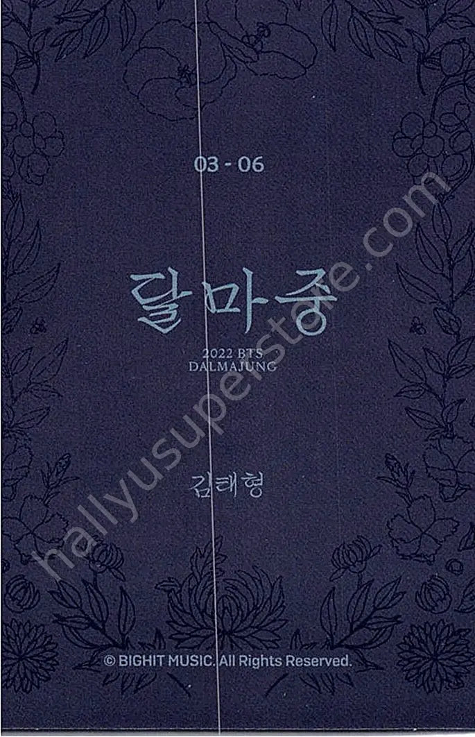 BTS - V - BTS - V - Dalmajung 2022 Other mini photocard