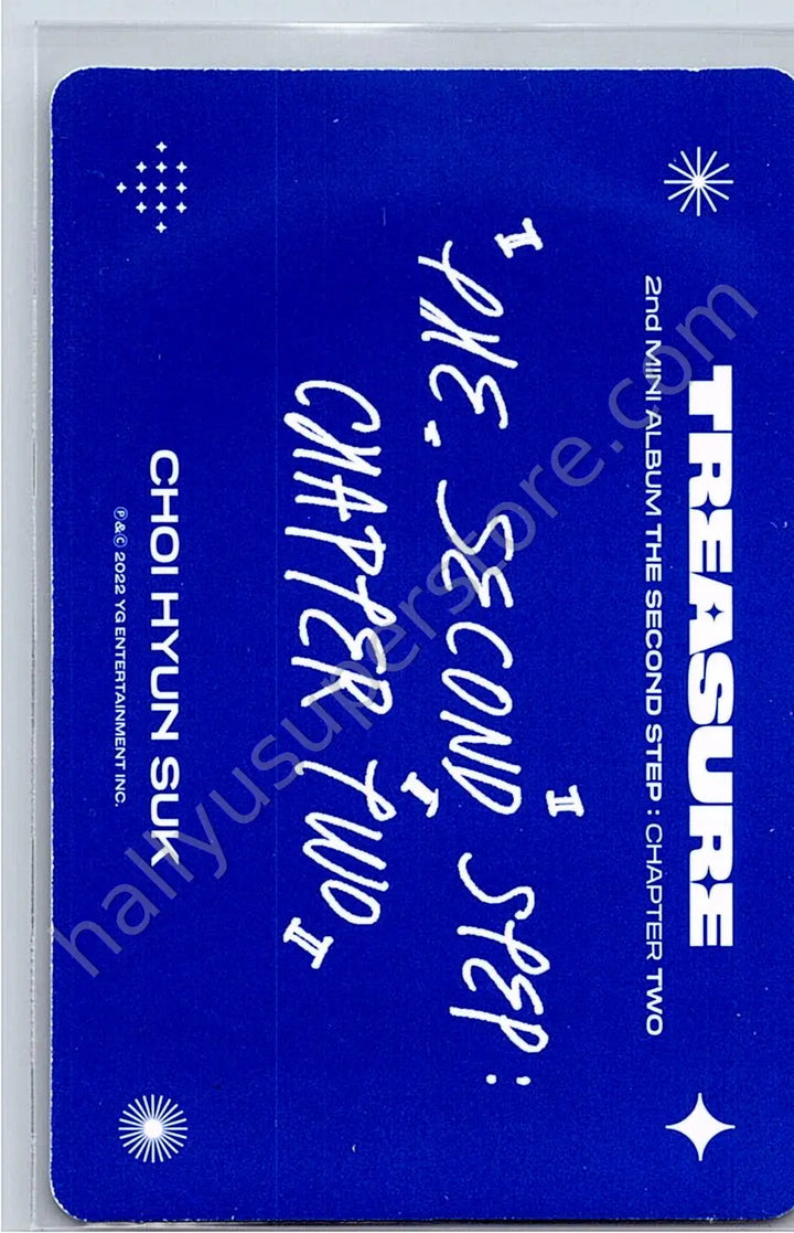 TREASURE - Choi Hyunsuk - THE SECOND STEP : CHAPTER TWO album photocard deep blue version