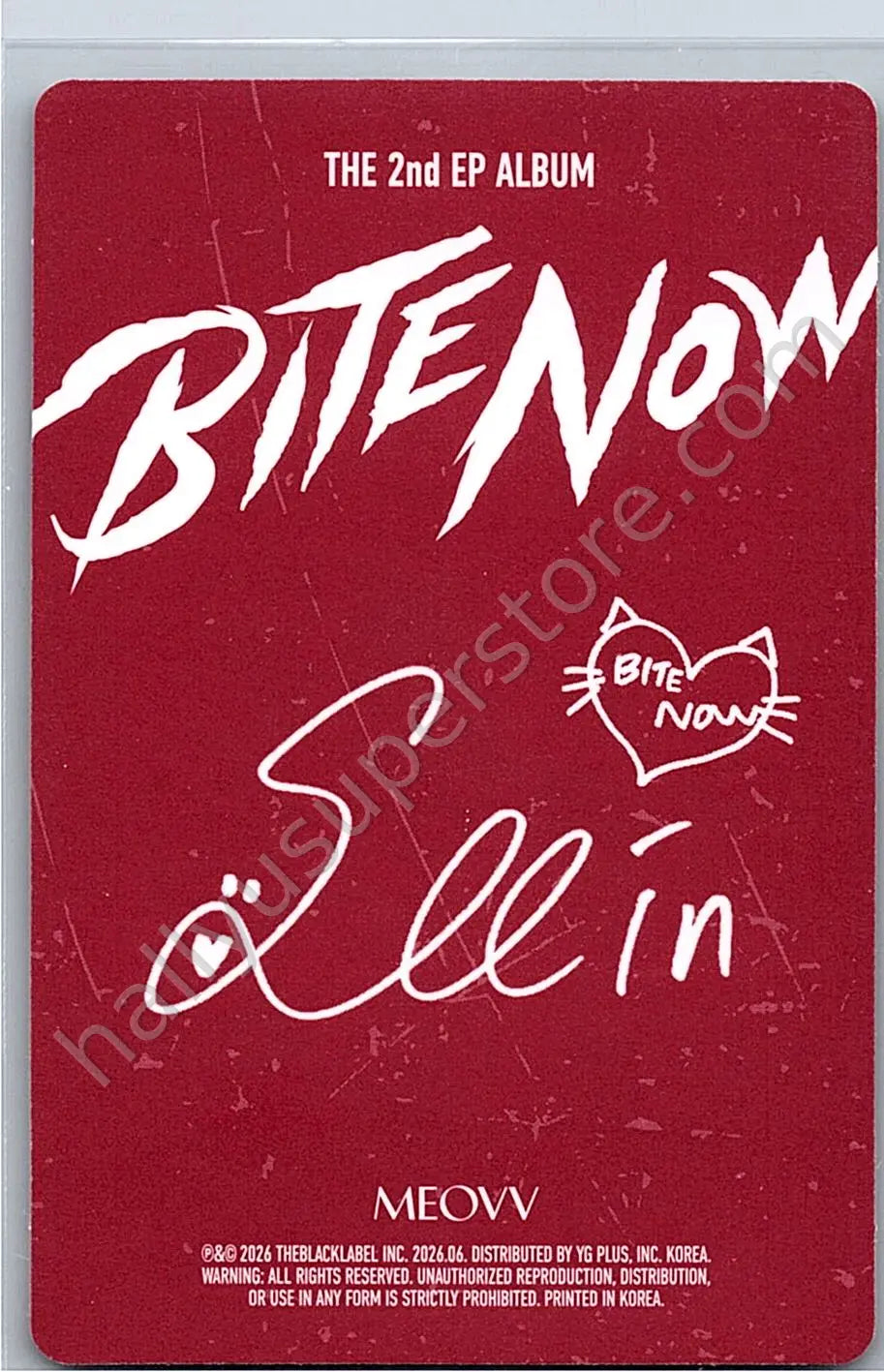 MEOVV - Sooin - BITE NOW album photocard photobook version