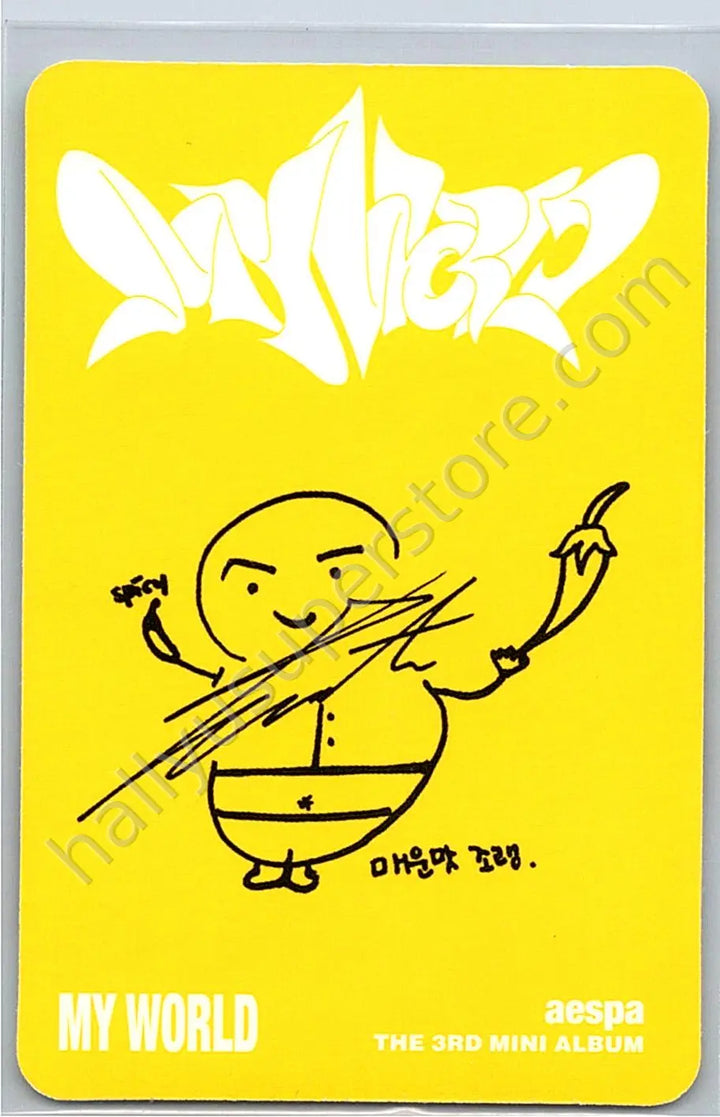 aespa - Winter - My World album photocard welcome to MY world version zine version